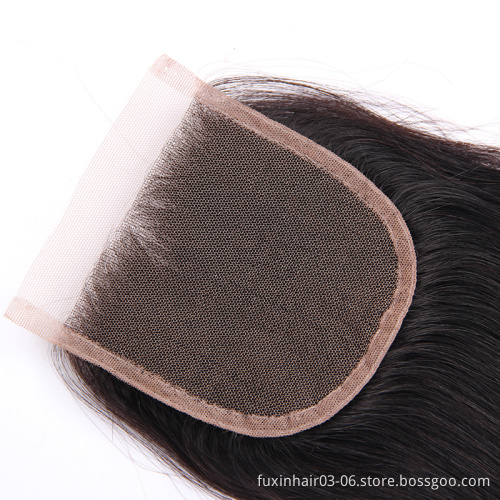 Wholesale 100% Human Hair Unprocessed Virgin Natural Brazilian Remy Hair 4x4 Lace Closure Straight